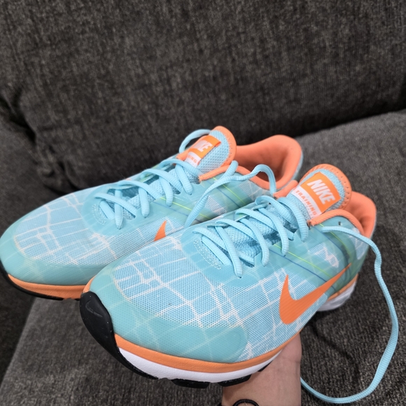 Nike Women's Blue and Orange Athletic Shoes - Picture 2 of 7